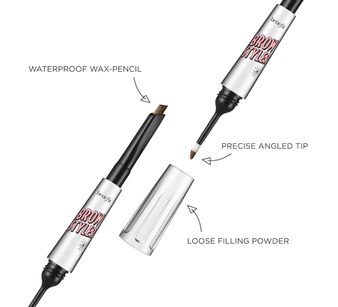 BENEFIT NEW BROW STYLER EYEBROW PENCIL POWDER DUO 1 - BENEFIT COSMETICS NEW BROW STYLER EYEBROW PENCIL & POWDER DUO