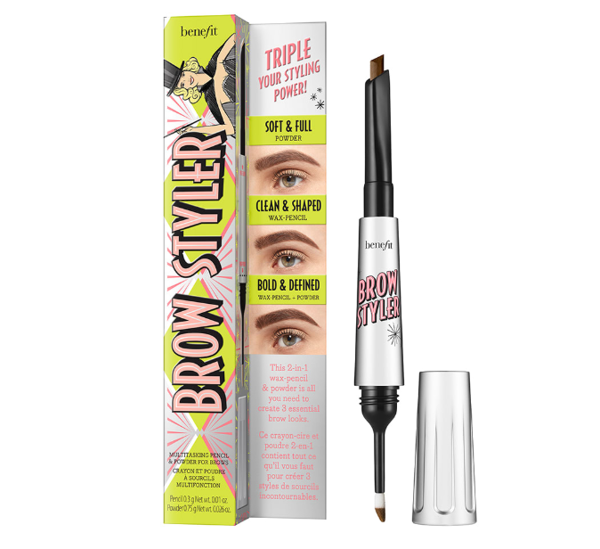 BENEFIT NEW BROW STYLER EYEBROW PENCIL POWDER DUO - BENEFIT COSMETICS NEW BROW STYLER EYEBROW PENCIL & POWDER DUO