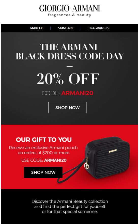 Giorgio Armani Beauty Black Friday 2020 