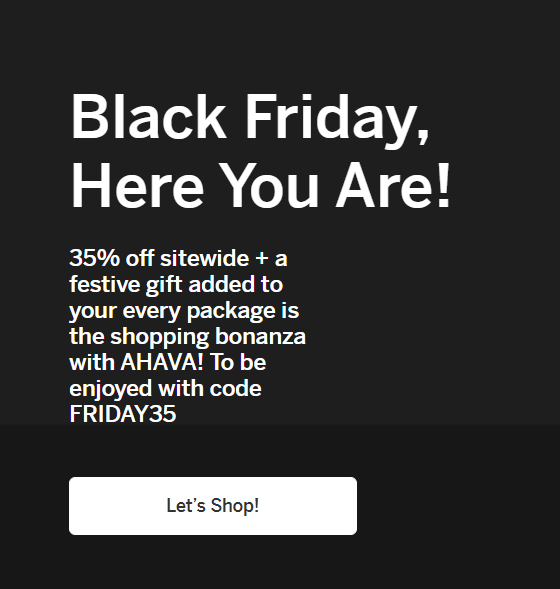 1 215 - AHAVA Black Friday 2022