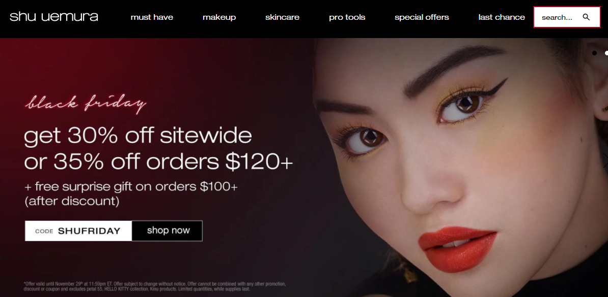 20211129101837 - Shu Uemura Cyber Monday 2022