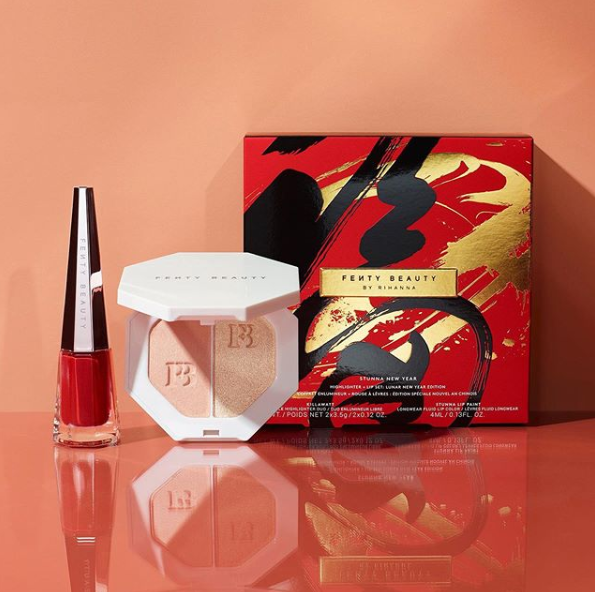 FENTY BEAUTY STUNNA 2020 LUNAR NEW YEAR HIGHLIGHTER LIP SET - FENTY BEAUTY STUNNA 2020 LUNAR NEW YEAR HIGHLIGHTER + LIP SET