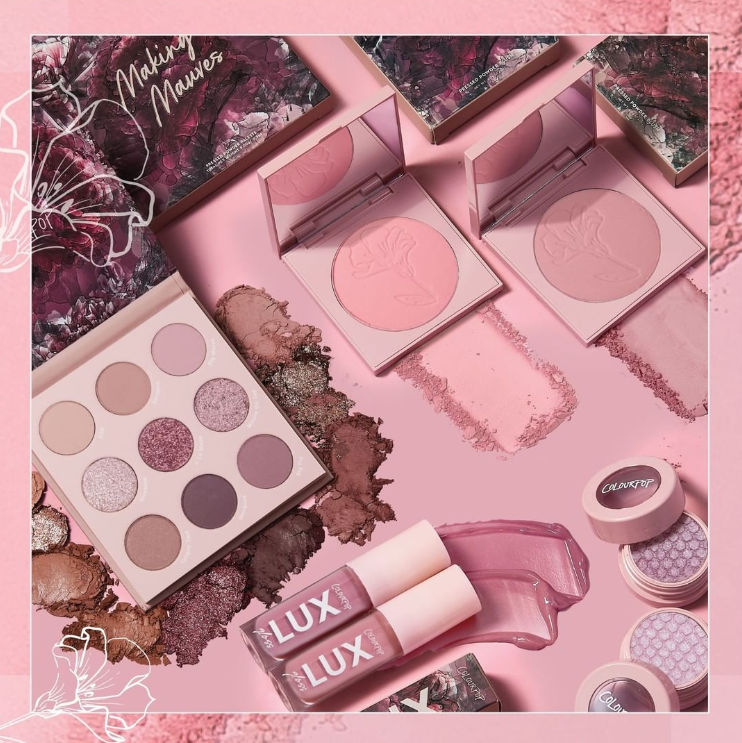 COLOURPOP COSMETICS MAKING MAUVES COLLECTION IN A GENTLE COLOR SCHEME
