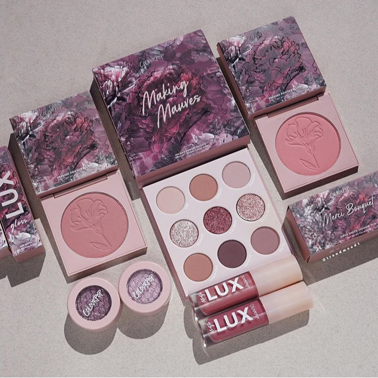 COLOURPOP COSMETICS MAKING MAUVES COLLECTION IN A GENTLE COLOR SCHEME