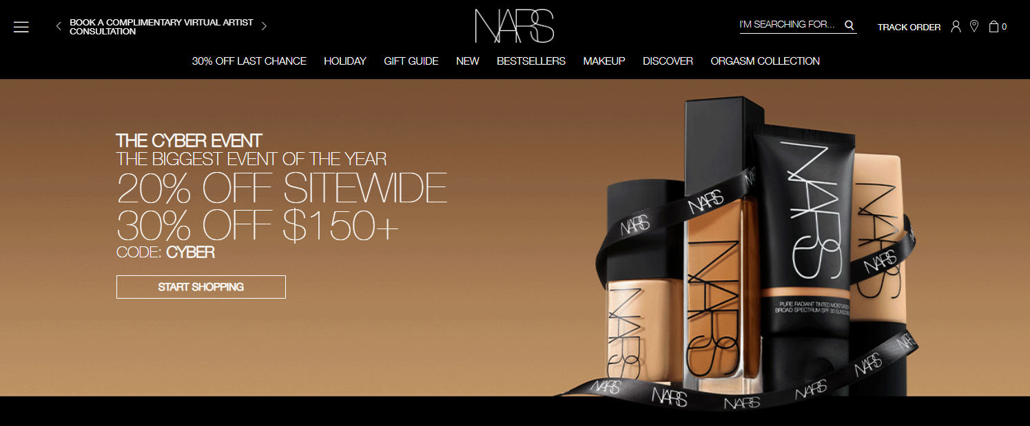 20211128131820 - NARS Cosmetics Cyber Monday 2022