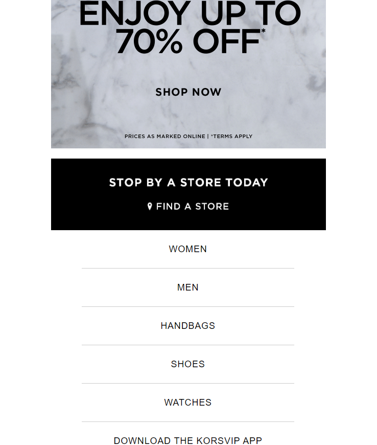 michael kors cyber monday 2019