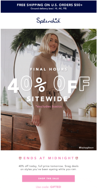 Last Chance for 40 Off Sitewide - Splendid Cyber Monday 2022