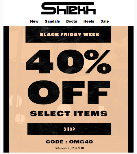 shiekh shoes black friday sale