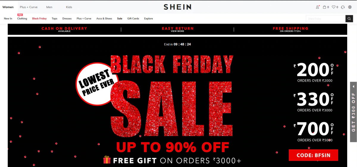 SheIn Black Friday 2022 Beauty Deals & Sales | Chic moeY - Will Ww Have A Black Friday Deal In 2022