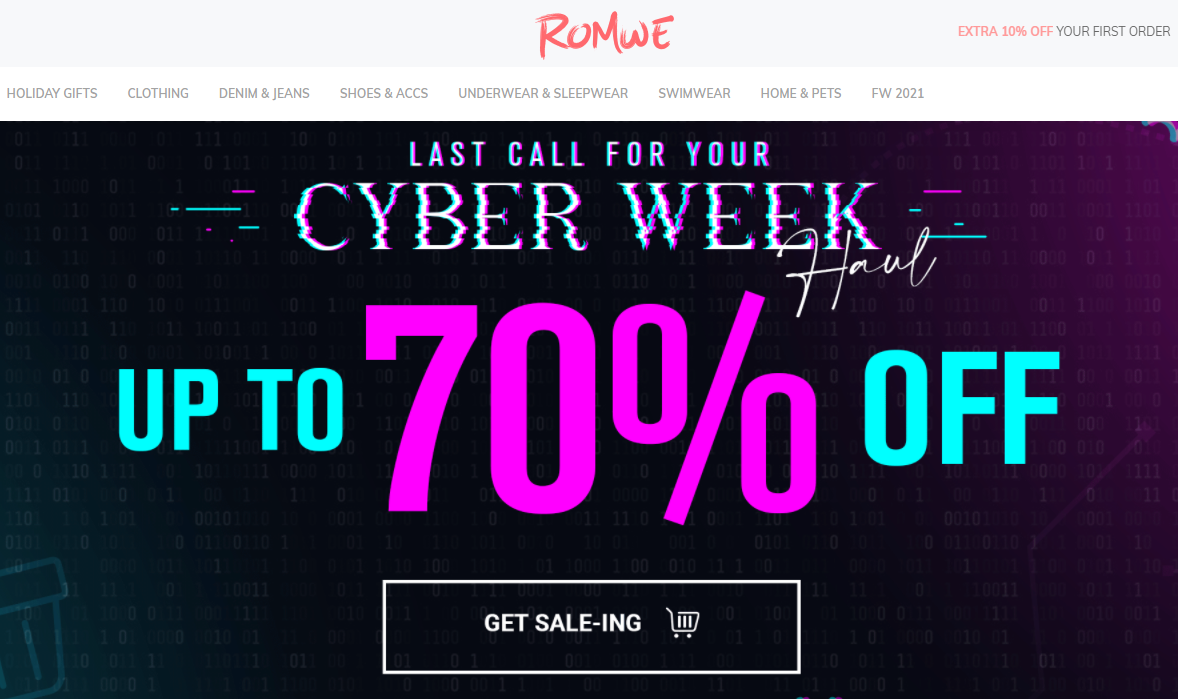 20211202140607 - Romwe Cyber Monday 2022