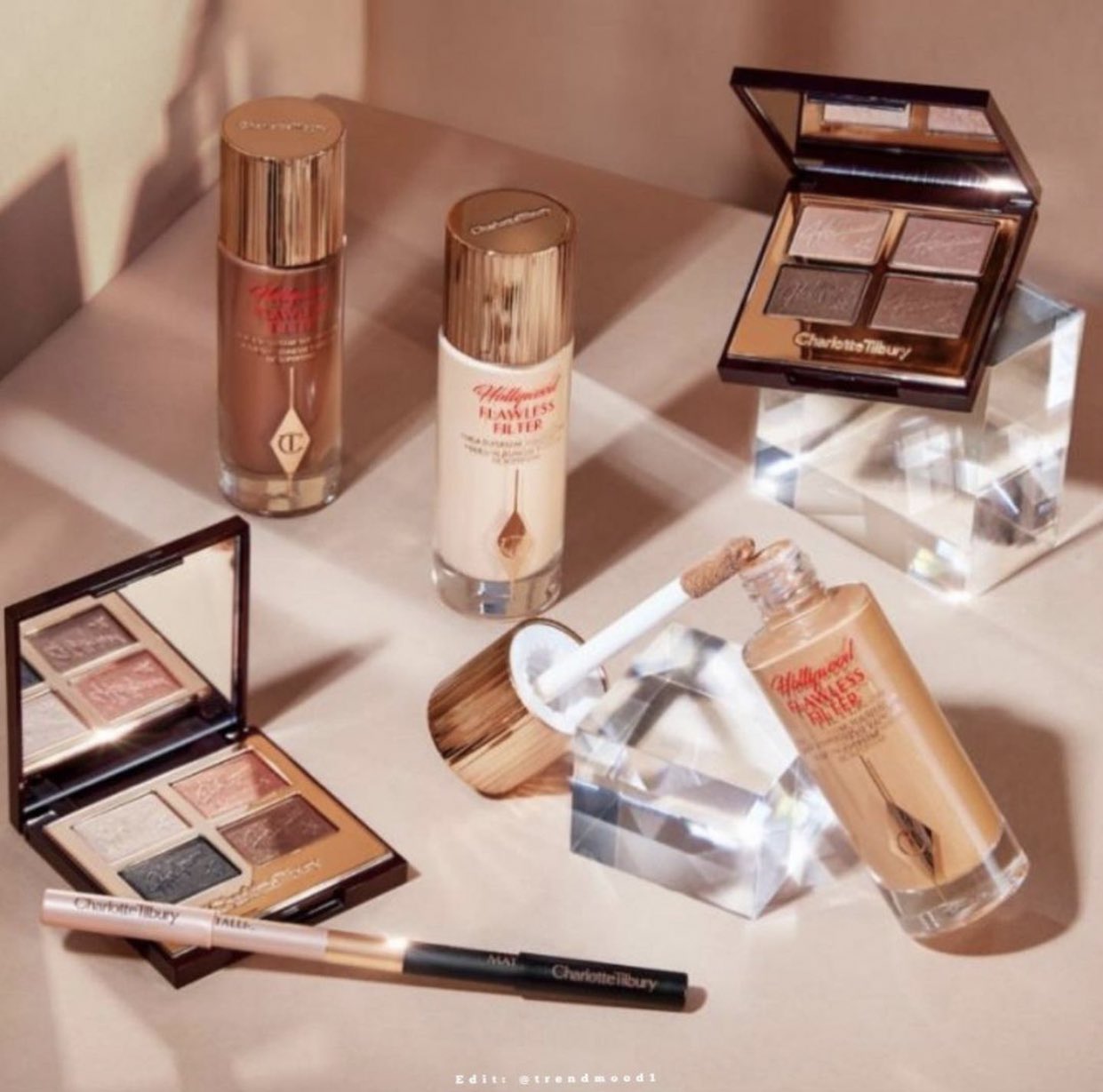 Charlotte Tilbury Hollywood Flawless Filter makeup collection Review and Swatches Chic moeY