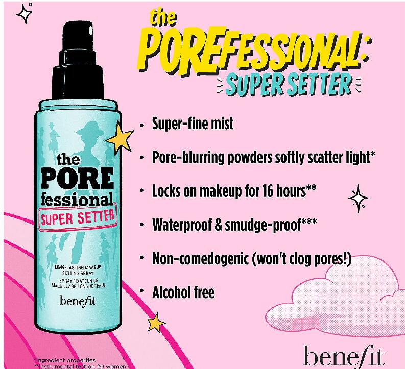 DBEIZSTG3USE36G9QZE - Benefit Cosmetics The POREfessional: Super Setter Mini