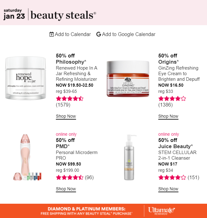 ULTA love your skin day 23 - Ulta Beauty Sales Calendar 2022