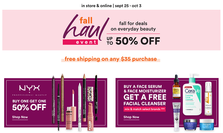 Ulta beauty Faul Haul 1 - Ulta Beauty Sales Calendar 2022