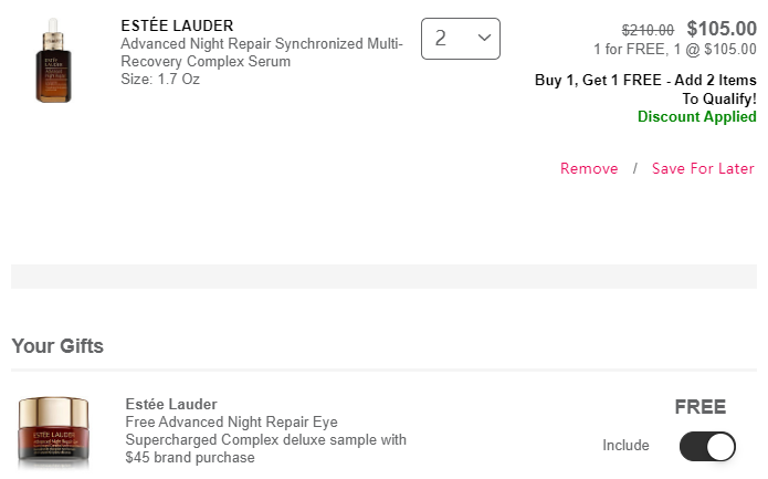 ulta gwp - Estée Lauder BOGO for the Advanced Night Repair Serum