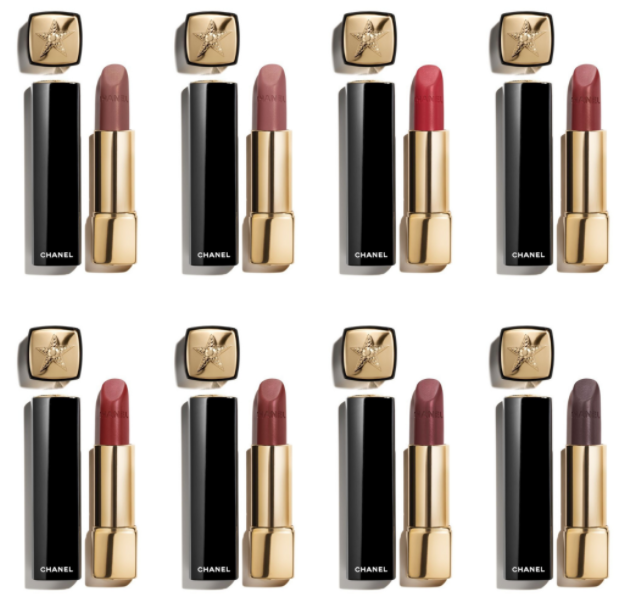 Chanel Rouge Allure Velvet La Comete Lipsticks, #108, #118, #138, #158