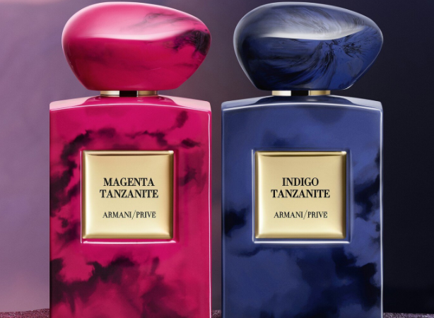 1 56 614x450 - Armani Prive Magenta Tanzanite & Indigo Tanzanite fragrance 2022