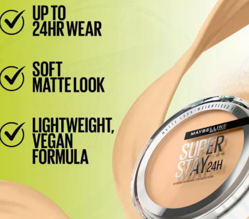 4 - Maybelline Super Stay Up to 24HR Hybrid Powder-Foundation