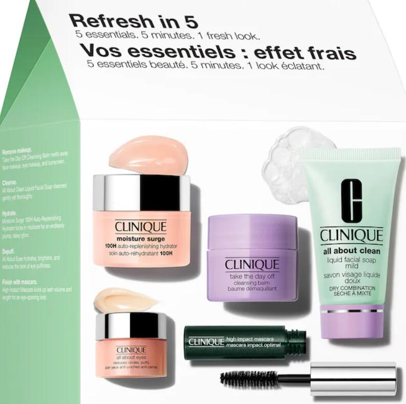 1 22 - Clinique Refresh in 5 Skincare and Makeup Set 2023