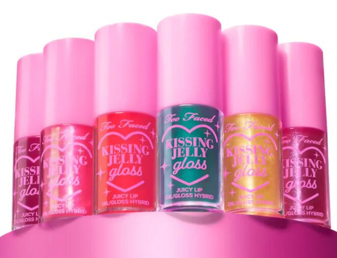 2 49 - Too Faced Kissing Jelly Non-Sticky Lip Oil Gloss 2024